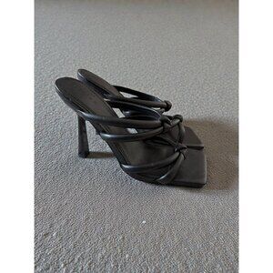 ASOS Deisgn Black Strappy Heels Sandals Size US 8